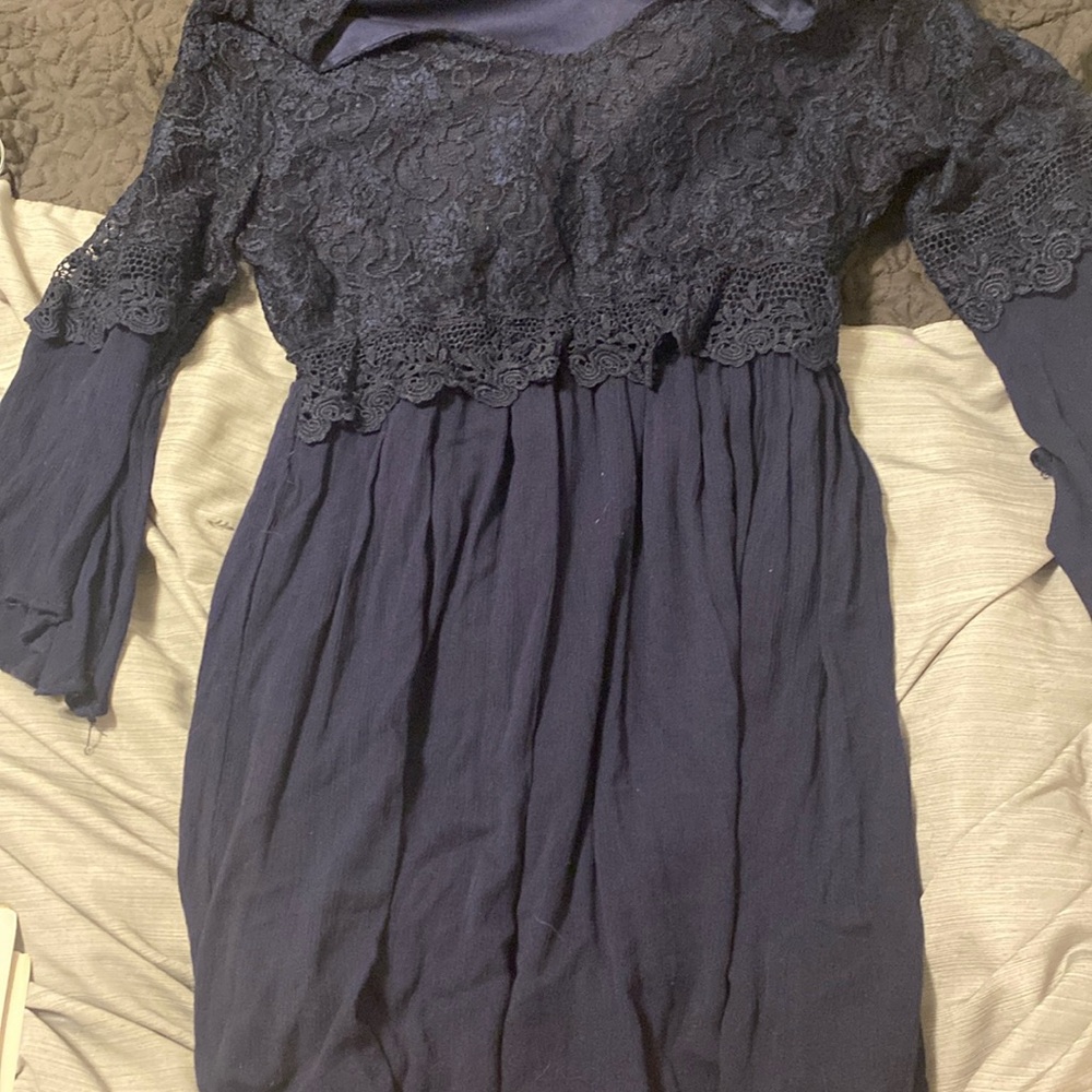 WOMENS NAVY BLUE DRESS BY ZANZEA